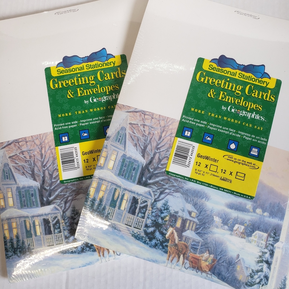 24 Customizable Christmas Cards & Envelopes. Nice Quality Cardstock